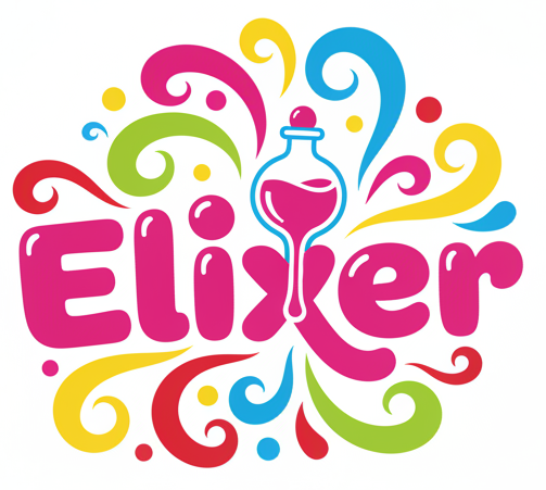 Elixer Playful Logo